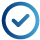 icon check circle blue